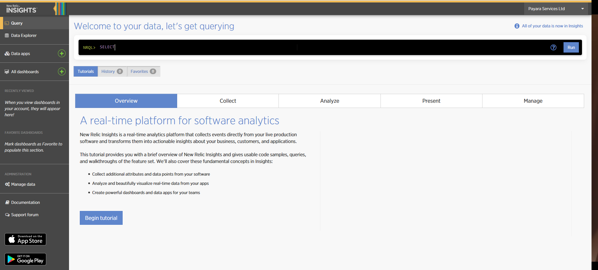 NewRelic Insights Dashboard