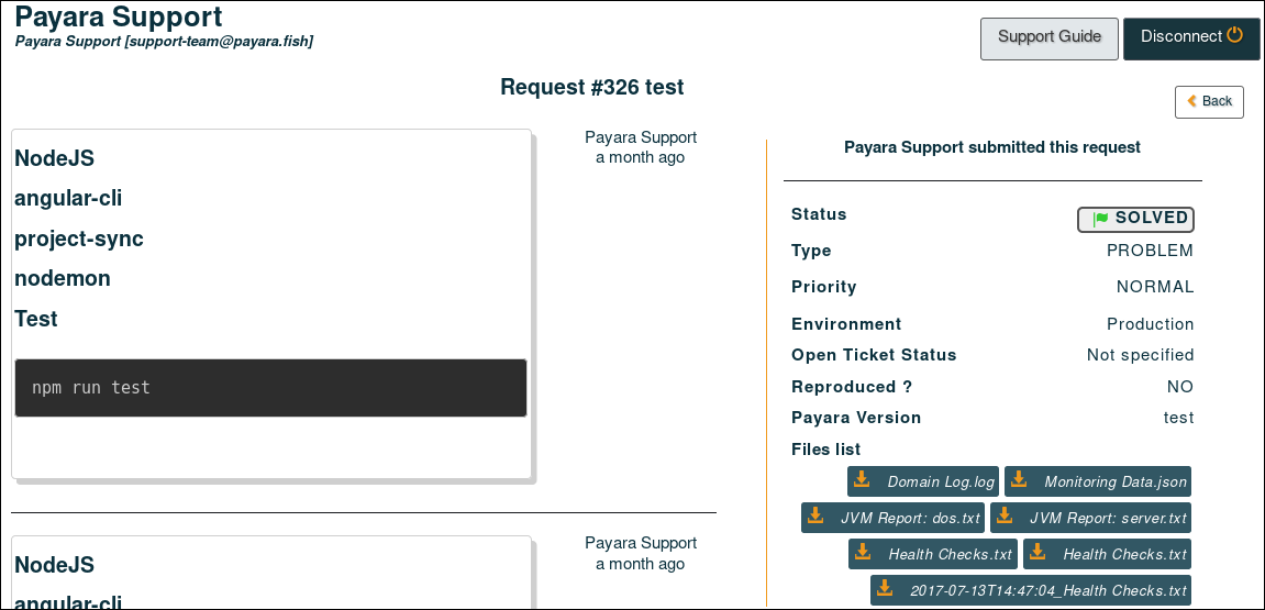 Support Integration Viewing Tickets